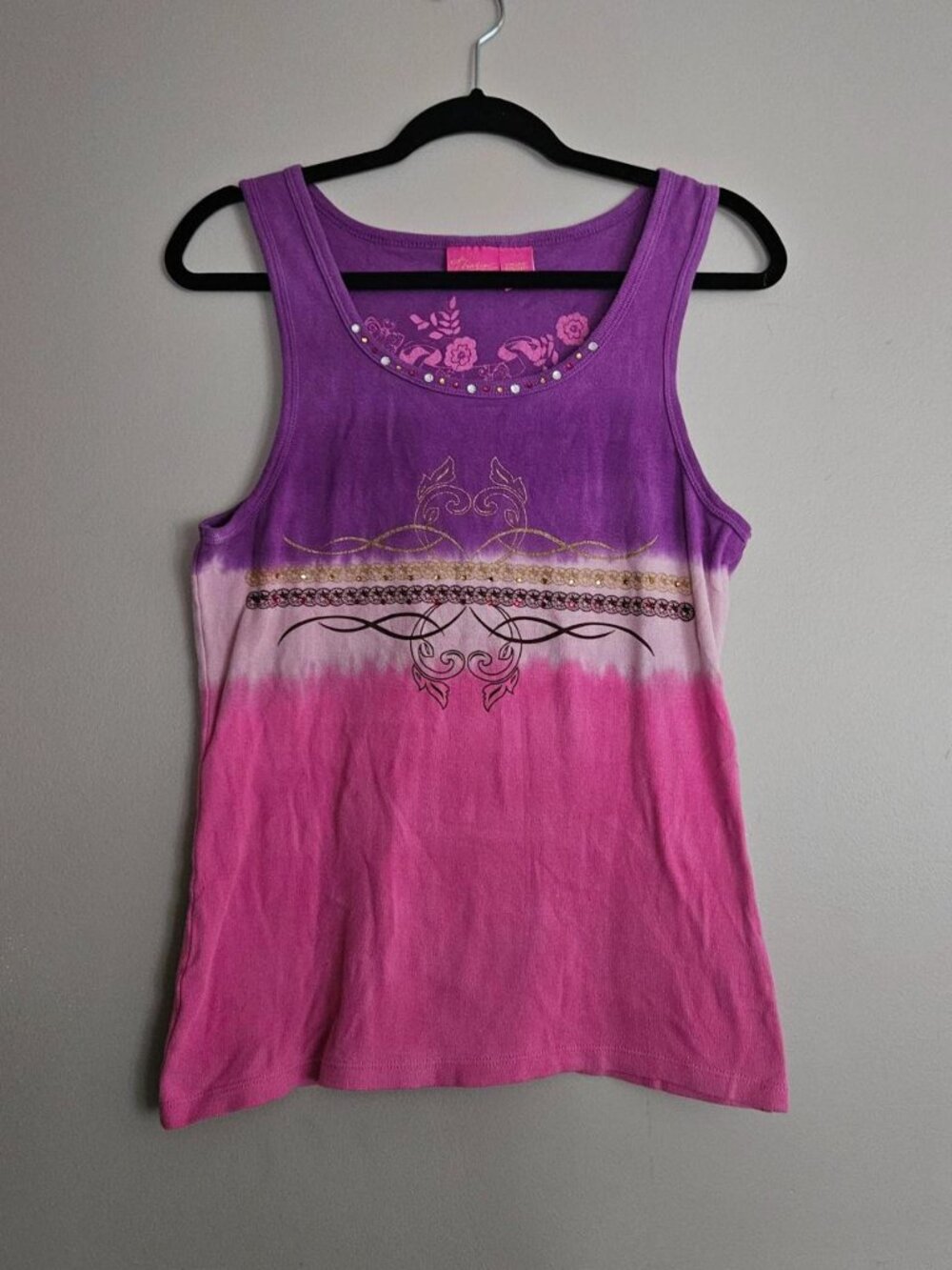 2000s Thalia Sodi Womens XL Dip Dye Tank Top 100% Cotton